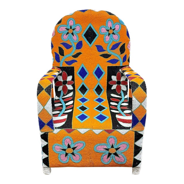Orange African Yoruba Chair Chairish
