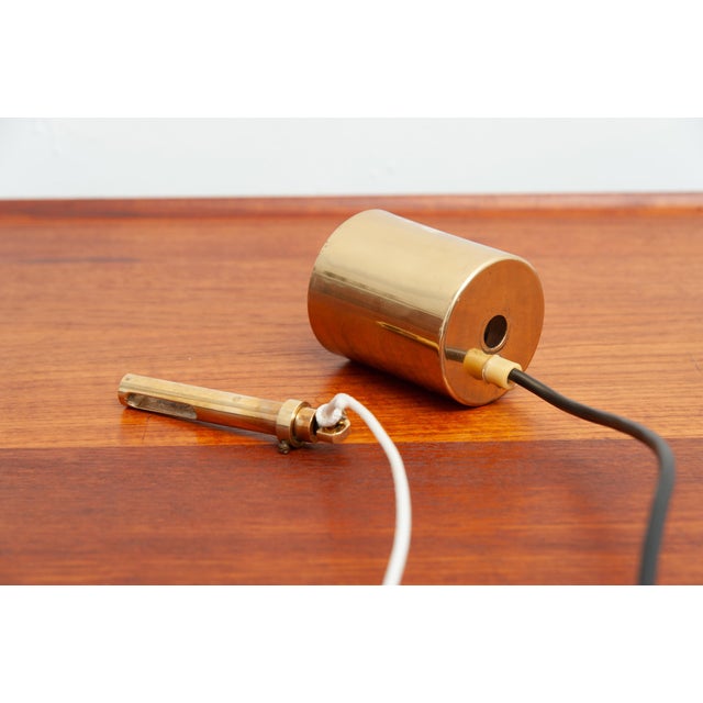 Metal Golden Brass Lamp from Vereinigte Werkstätten München, 1960s For Sale - Image 7 of 11
