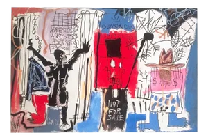 Jean Michel Basquiat Estate Fine Art Lithograph Print " Obnoxious Liberals " 1982