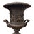 Bronze Pair of 19th Century French Bronze Urns on Marble Pedestals. For Sale - Image 8 of 10