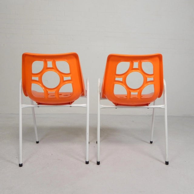 Orange Space Age DDR Garden Chairs, 1970s, Set of 2 For Sale - Image 8 of 16