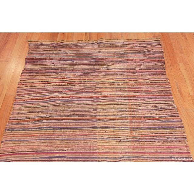 Brown Nazmiyal Collection Vintage Moroccan Striped Kilim Rug For Sale - Image 8 of 8