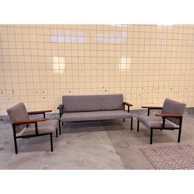 Belgian Sofas and Armchairs, 1960, Set of 3 For Sale - Image 9 of 9