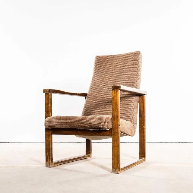 Czech Cube Armchair, 1950s For Sale - Image 10 of 10