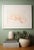 Michelle Arnold Paine Original Signed Nude Reclining Figure Drawing in Orange With White Frame For Sale - Image 4 of 5