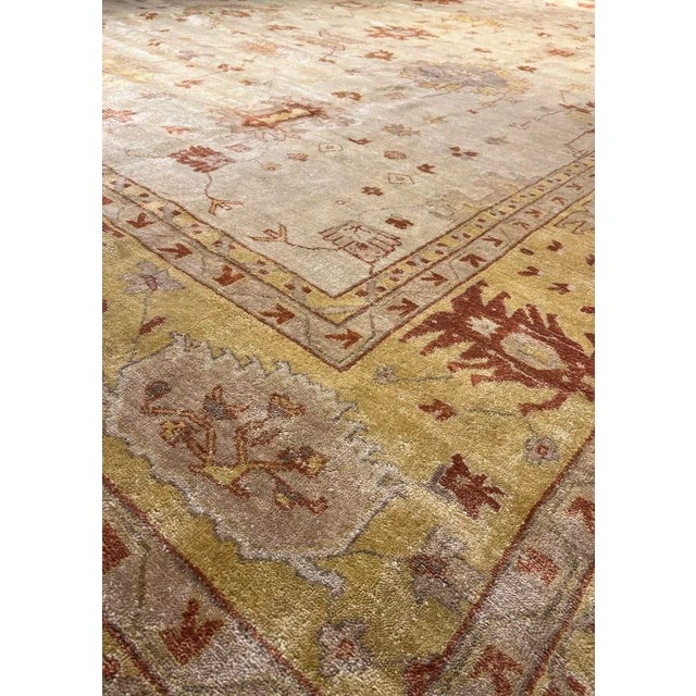 Beige 2020s Over Size Oushak Design Hand-Knotted Rug 15' X 22' For Sale - Image 8 of 12