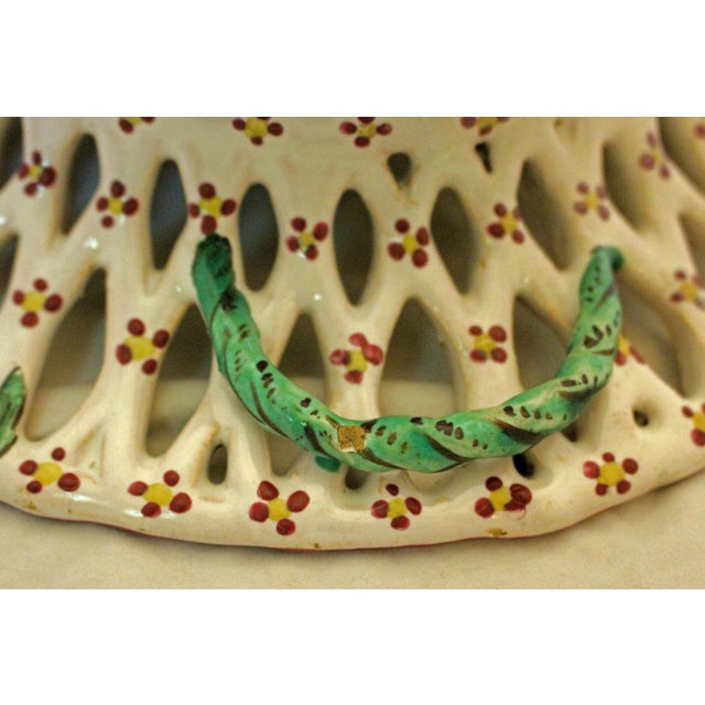 18th Century 18th Century Neoclassical Luneville Faience Basket For Sale - Image 5 of 7