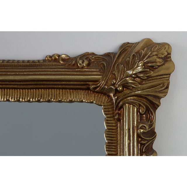 Gold Large French Neo‑classical Copper Mirror, 1950s For Sale - Image 8 of 11