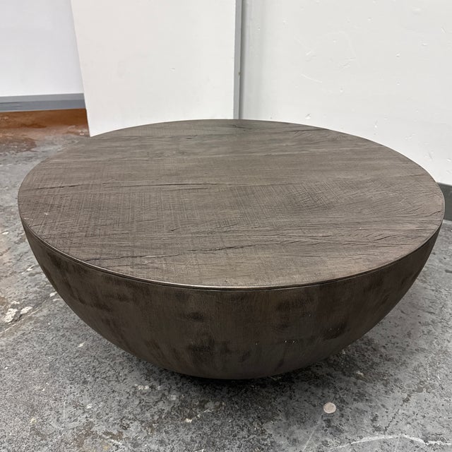 Coffee Restoration Hardware Sphere Round Coffee Table For Sale - Image 8 of 12