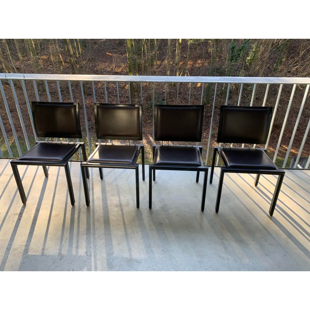 Quadro Chairs in Leather by Bruno Rey for Dietikon, 1990s, Set of 6 For Sale - Image 18 of 18