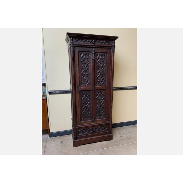 Antique Chinese Sideboard in Oak, 1880 For Sale - Image 4 of 10