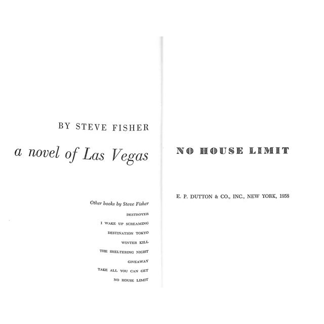 Traditional "No House Limit" 1958 Fisher, Steve For Sale - Image 3 of 4