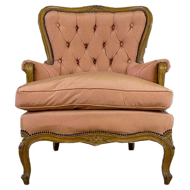Neoclassical Walnut Armchair, 1930s For Sale