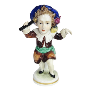 Rare Antique German Kister Dwarf Schiebe Alschbach Musician Porcelain Figure