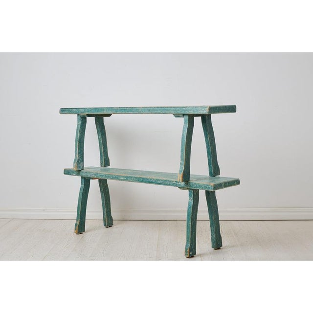 19th Century Antique Folk Art Pine Benches with Rococo Style Legs, 1860, Set of 2 For Sale - Image 5 of 10