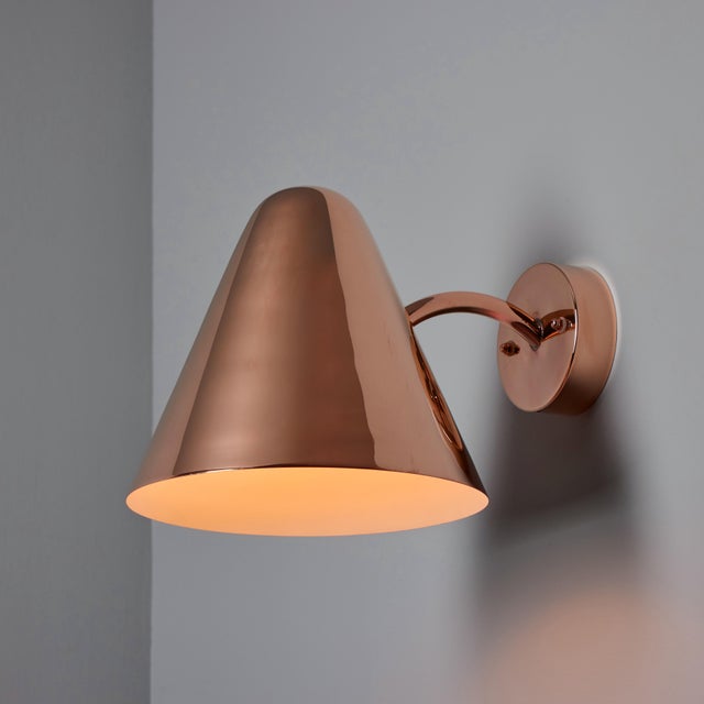 Copper Set of 8x 'ZuZu' Polished Copper Wall Sconces in the Style of Jacques Biny For Sale - Image 8 of 10