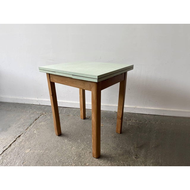 1960s Vintage Draw-Leaf Kitchen Dining Table with Formica Top, 1960s For Sale - Image 5 of 8
