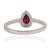 Not Yet Made - Made To Order Minimalist Bezel Set Pear 0.8 Ct Red Ruby Solitaire Ring in 925 Solid Silver Size 6 For Sale - Image 5 of 14