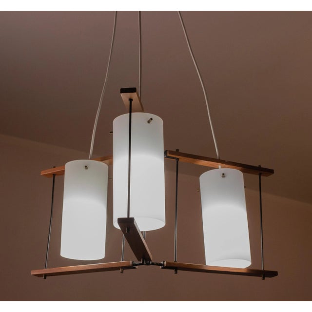 1970s Italian Mid-Century Chandelier by Stilnovo, 1970s For Sale - Image 5 of 12