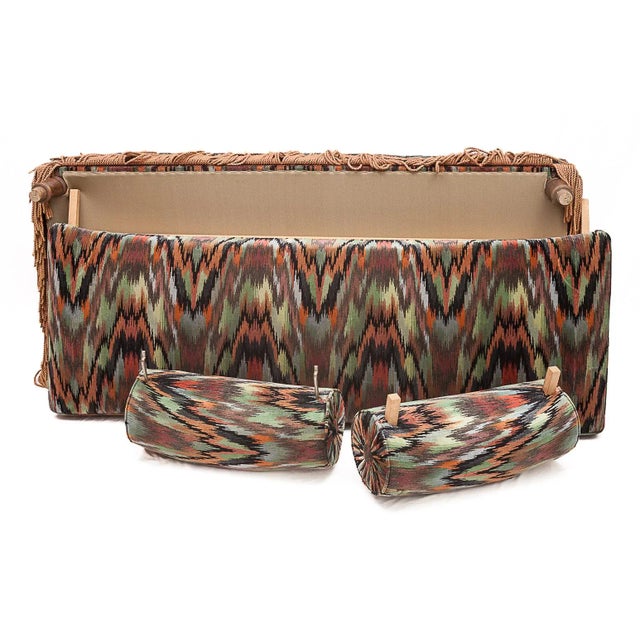 Wood Alsatian Silk Velvet Sofa, 1950s For Sale - Image 7 of 15