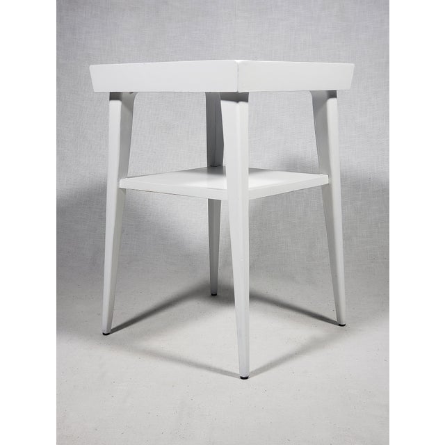 Wood 1950s Mid-Century Modern Original Side Table Restored W/Patterned Italian Glass Mosaic Tile From Sicis For Sale - Image 7 of 8