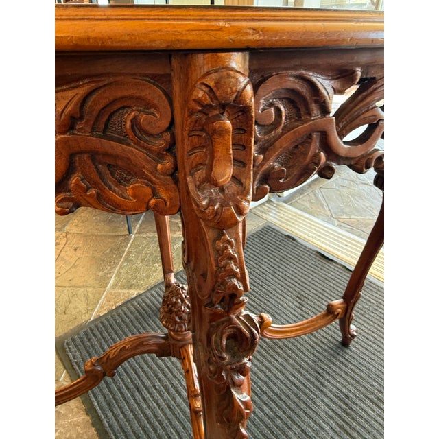 Italian Hand Carved Walnut Side Table For Sale In San Francisco - Image 6 of 12