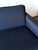 1960s Vintage Mid-Century Navy Jacquard Skirted Tuxedo Sofa For Sale In Greensboro - Image 6 of 18