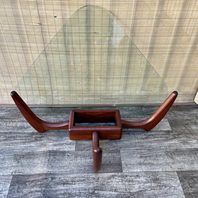 Mid-Century Modern Adrian Pearsall Style Glass Top Coffee Table. Circa 1960s For Sale - Image 12 of 18
