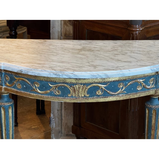 18th Century Italian Console With Marble Top For Sale - Image 11 of 11
