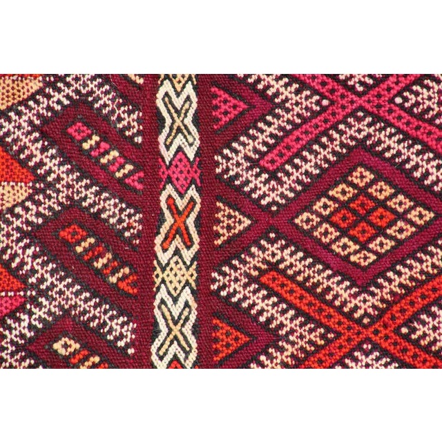 Vintage Moroccan Tuareg Tribal Runner Rug, Geometric Wool and Cotton, 1950s For Sale - Image 11 of 14