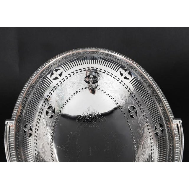 Antique Victorian Neo Classical Silver Plated Fruit Basket, 19th Century For Sale - Image 12 of 16