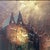 Vintage Oil Painting on Canvas "City Motif at Dusk" Signed Framed For Sale In Chicago - Image 6 of 12