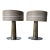Bentley Home “Morpeth” Italian Luxury Leather & Burl Wood Table Lamps - A Pair For Sale