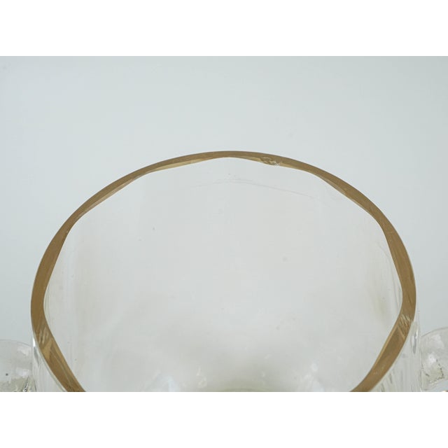 Glass Italian Glass Ice Bucket, 1970s For Sale - Image 7 of 8