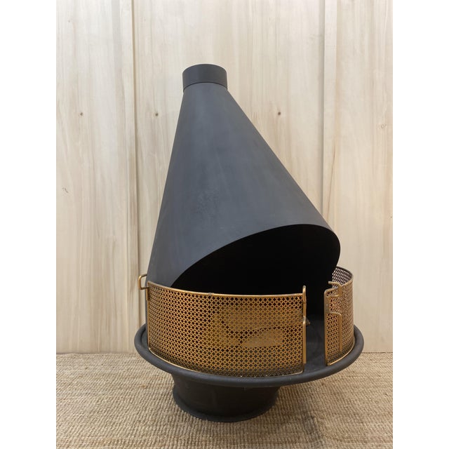 Black Open Fireplace in Iron, 1970s For Sale - Image 8 of 10