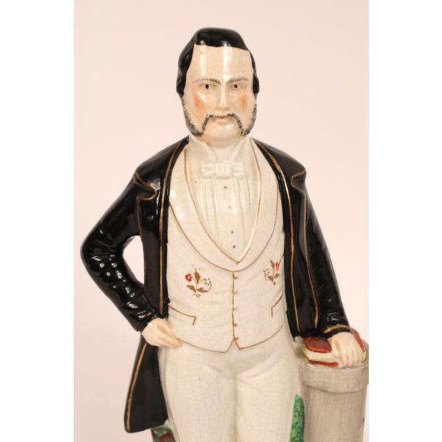 Ceramic Pair of Staffordshire Figures of Sankey and Moody For Sale - Image 7 of 11