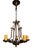 Metal Early 20th Century Spanish Revival Gargoyle Chandelier in Bronze Original Patina For Sale - Image 7 of 12