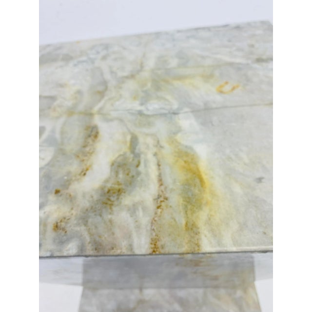 Modern Mid Century Vintage Modern Marble Pedestal/Table For Sale - Image 3 of 10