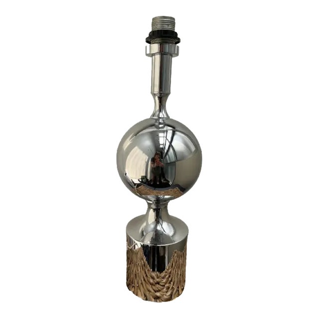 Mid Century Chrome Table Lamp Maison Barbier For Sale