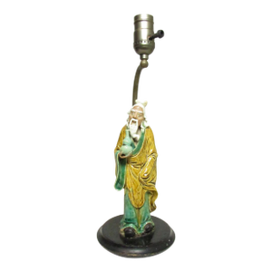 Vintage Chinese Mud Man Lamp