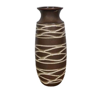 Mid-Century Brown Floor Vase from Scheurich For Sale