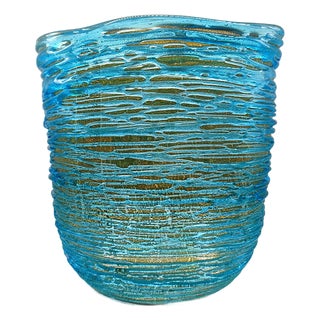 Mid-Century Vase in Hand-Worked Murano Glass by Sergio Costantini, Italy, 1970s For Sale