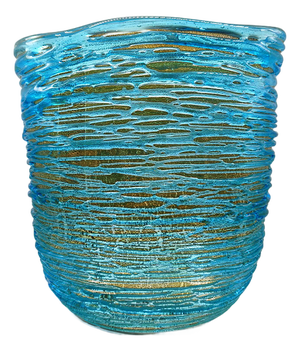 Mid-Century Vase in Hand-Worked Murano Glass by Sergio Costantini, Italy, 1970s