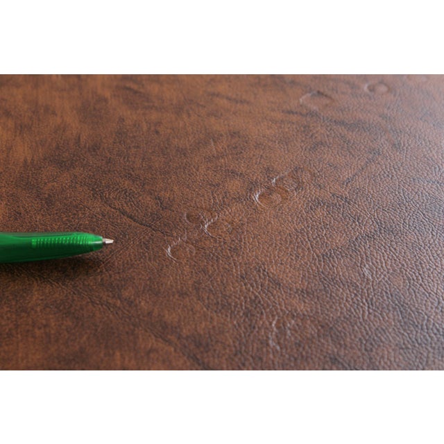 Francesco Molon Leather Top Office Writing Desk Computer Credenza For Sale - Image 14 of 18