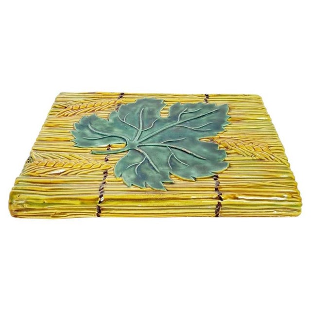 Yellow Glazed Ceramic Trivet, France, 1970s For Sale - Image 12 of 12
