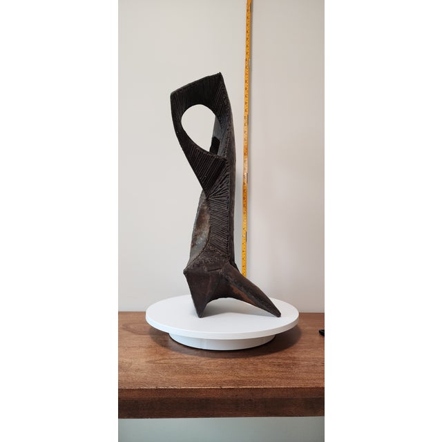 Monumental 27" Mid-Century Brutalist Steel Sculpture by Enrique Miralda For Sale - Image 14 of 15