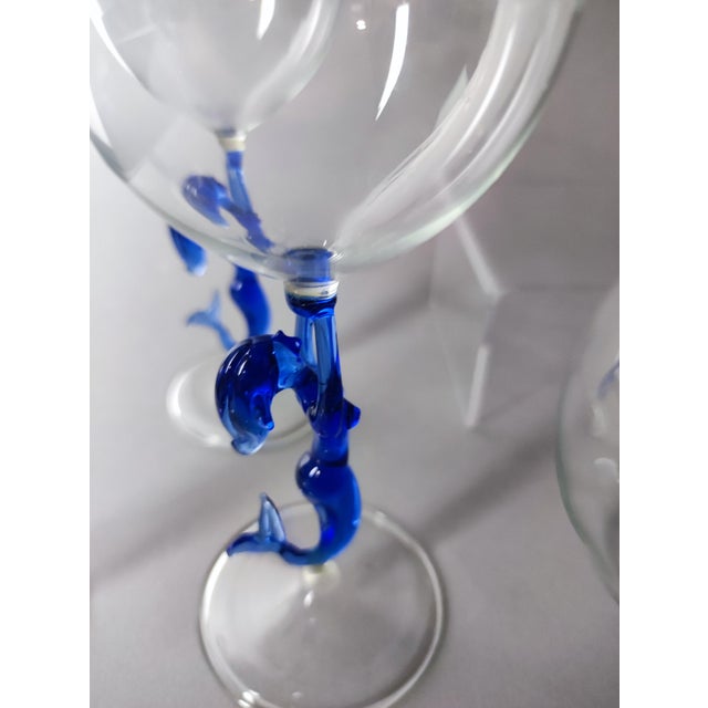 Glass Liqueur Set Glasses and Carafe from Lauscha, 1950s, Set of 6 For Sale - Image 7 of 16