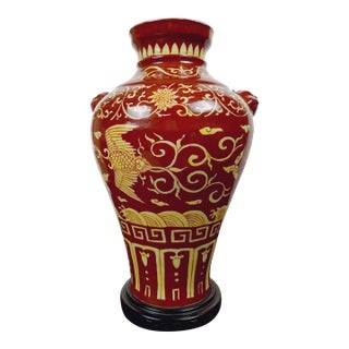 Chinese Porcelain Dragon and Fenghuang Fengweizun For Sale