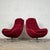 Red Vintage Burgundy Swivel Chair from Up Závody, 1960s For Sale - Image 8 of 11