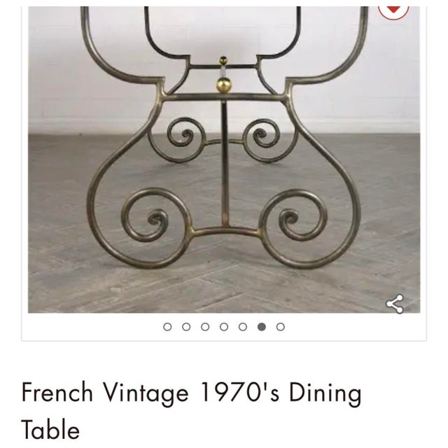 French Vintage 1970's Dining Table For Sale - Image 4 of 13